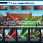 Laser cleaning for removing graffiti from public spaces